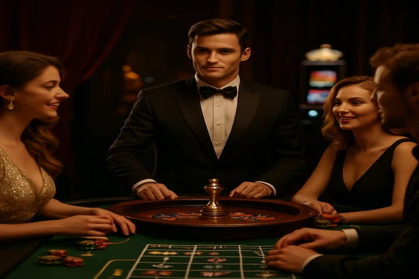 লাইভ টেবিল-গেম পরিবেশে হোস্টের উপস্থিতি