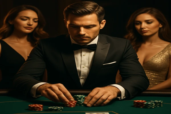 একজন নারী ল্যাপটপে অনলাইন গেম উপভোগ করছেন, চারদিকে cv6 গেমিং প্ল্যাটফর্মের আলোকময় পরিবেশ ছড়িয়ে পড়ছে